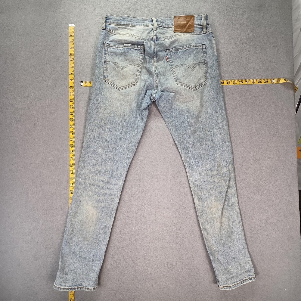 Levis Jeans Mens Selvedge Light Wash Blue Slim Tapered Honeycomb Fits 30x30 - Picture 2 of 16